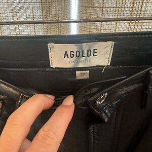 AGOLDE Faux Leather Straight Leg Pants